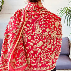 Embroidered Silk Shawl