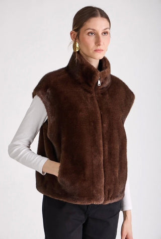 Faux Fur Cap - Sleeve Vest Women's Apparel - Picayune Cellars & Mercantile