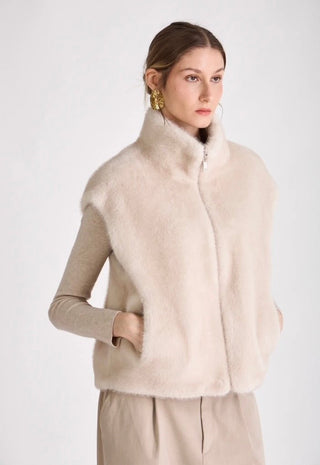 Faux Fur Cap - Sleeve Vest Women's Apparel - Picayune Cellars & Mercantile