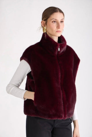 Faux Fur Cap - Sleeve Vest Women's Apparel - Picayune Cellars & Mercantile