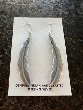 Silver Feather Earrings