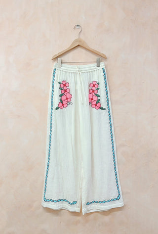 Floral Cotton Gauze Pants Women's Apparel - Picayune Cellars & Mercantile