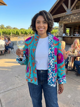 Floral Embroidered Suzani Jacket Women's Apparel - Picayune Cellars & Mercantile