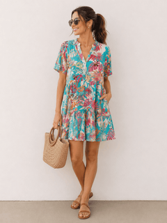 Floral Printed Viscose Dress