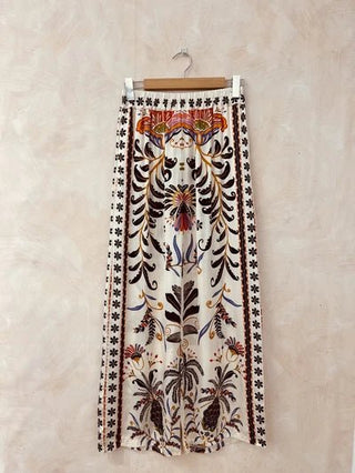 Floral Silk & Viscose Pants Women's Apparel - Picayune Cellars & Mercantile