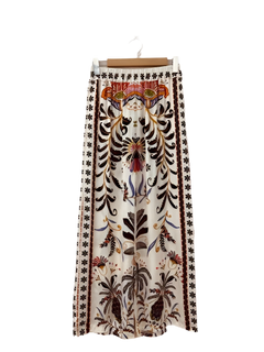 Floral Silk & Viscose Pants