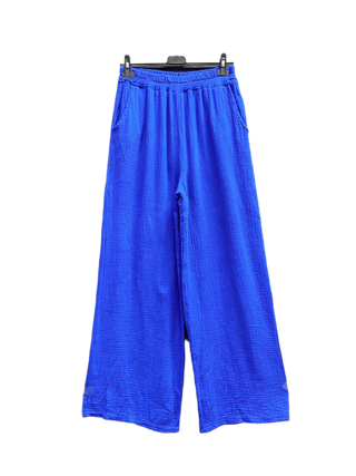 Flowing Cotton Solid Pants Women's Apparel - Picayune Cellars & Mercantile