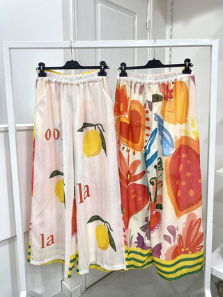 Flowing Printed Pants Women's Apparel - Picayune Cellars & Mercantile