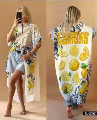 Flowing Printed Shirt Dress Women's Apparel - Picayune Cellars & Mercantile