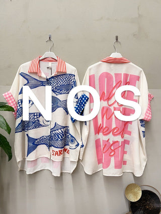 Flowing Printed Shirt Women's Apparel - Picayune Cellars & Mercantile