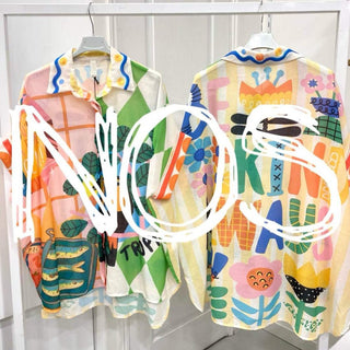 Flowing Printed Short Sleeved Shirt Women's Apparel - Picayune Cellars & Mercantile