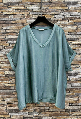 Flowing & Romantic Satin Blouse Women's Apparel - Picayune Cellars & Mercantile