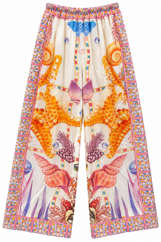 Flowy Wide-Leg Print Pants Women's Apparel - Picayune Cellars & Mercantile