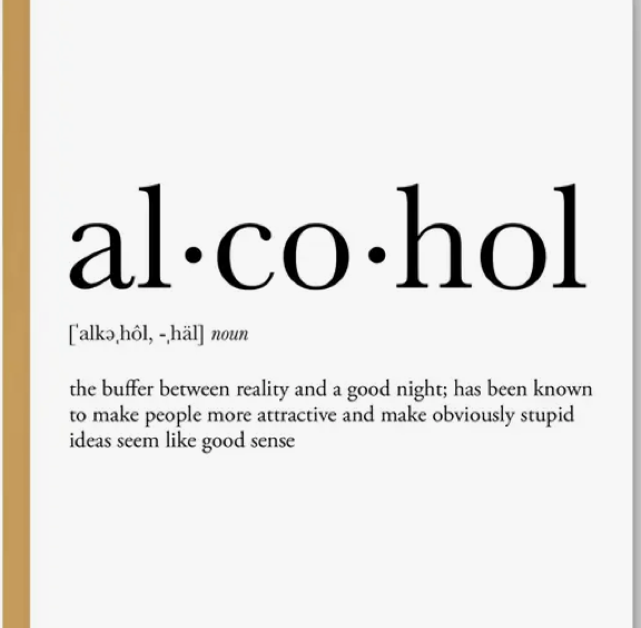 "Alcohol" Definition Card