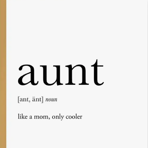 "Aunt" Definition Card