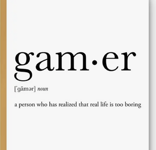 "Gamer Definition" Card