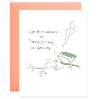 François le Frog says "Appy Birsday" Card Cards - Picayune Cellars & Mercantile