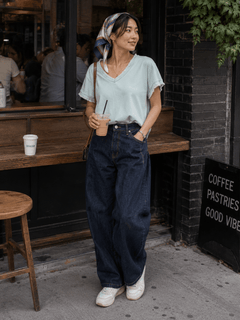 Frayed Edges V-neck T-shirt