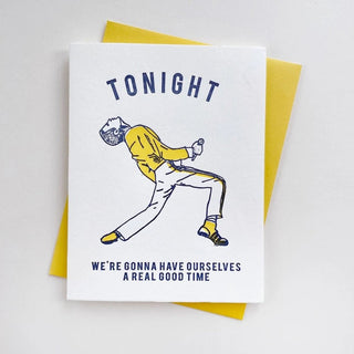 Freddie Mercury Tonight - Letterpress Birthday Card Cards - Picayune Cellars & Mercantile