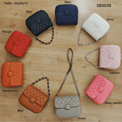 FR 583039 Leather Quilted Purse