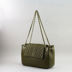 Moyenne Taille Leather Purse with Dual Chain Strap FR 583081