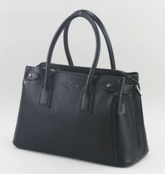 Structured Zipper Compartment Leather Purse FR 586222