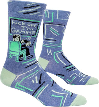 Blue Q Men's Socks "Fuck off I'm Gaming"