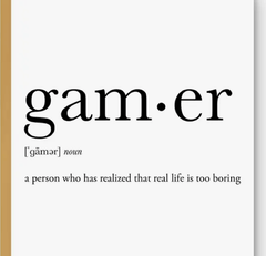 Gamer Definition Card