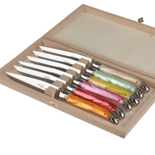 GC Laguiole Avantage Table Knife Sets - Pearly acrylic handles Knives - Picayune Cellars & Mercantile