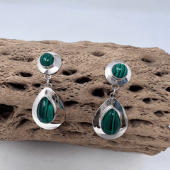 Genuine Native American Malachite Earrings
