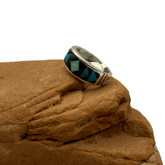 Geometric Turquoise Inlay Ring