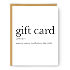 Gift Card Definition Card