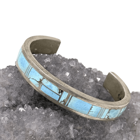 Golden Hills Turquoise Inlay Cuff Bracelets - Picayune Cellars & Mercantile