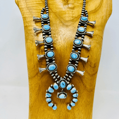 Golden Hills Turquoise Squash Blossom