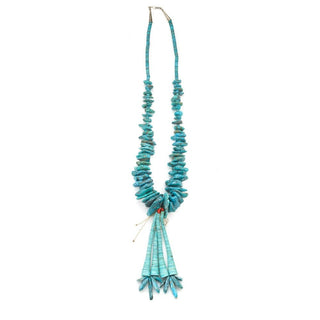 Graduated Turquoise Necklace with Jaclas Pendants/Necklaces - Picayune Cellars & Mercantile