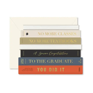 "Graduation Books Die - Cut" Greeting Card Cards - Picayune Cellars & Mercantile