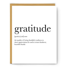 Gratitude Definition Greeting Card