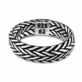 Guiot de Bourg Silver "Unchain your Mind" Chevron Ring Rings - Picayune Cellars & Mercantile