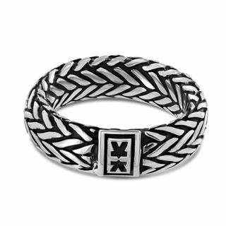 Guiot de Bourg Silver "Unchain your Mind" Chevron Ring Rings - Picayune Cellars & Mercantile