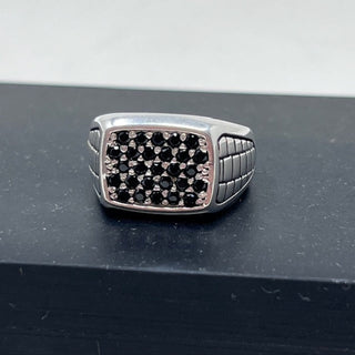 Guiot de Bourg Sterling Silver & Black CZ Ring Rings - Picayune Cellars & Mercantile