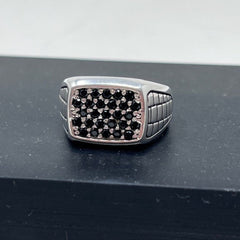 Guiot de Bourg Sterling Silver & Black CZ Ring