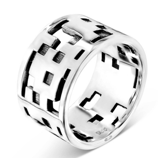 Guiot de Bourg Sterling Silver Pixel Ring Rings - Picayune Cellars & Mercantile