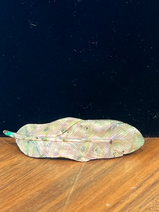 Abalone Feather Hair Clip