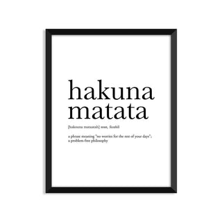 "Hakuna Matata Definition" Greeting Card Cards - Picayune Cellars & Mercantile