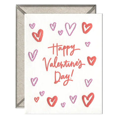 Happy Valentine's Day Hearts Valentine's Card