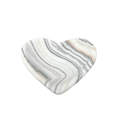 Heart Snack Bowl Zebra Calcite