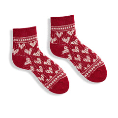 Women's Heart Wool Quarter-Crew Socks