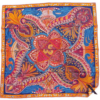 Hermes Annie Faivre Jardin de la Maharani Silk Scarf 90cm Scarves - Picayune Cellars & Mercantile