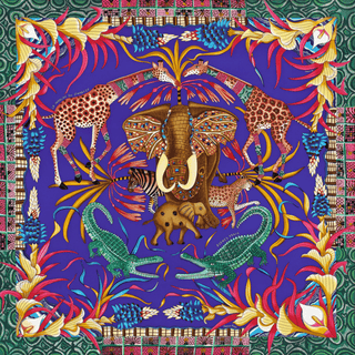 Hermes La Marche du Zambeze Silk Scarf 90cm Scarves - Picayune Cellars & Mercantile
