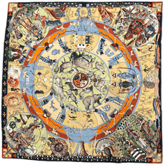 Hermès Scarf Mythologies des Hommes Scarf 90cm Kermit Oliver